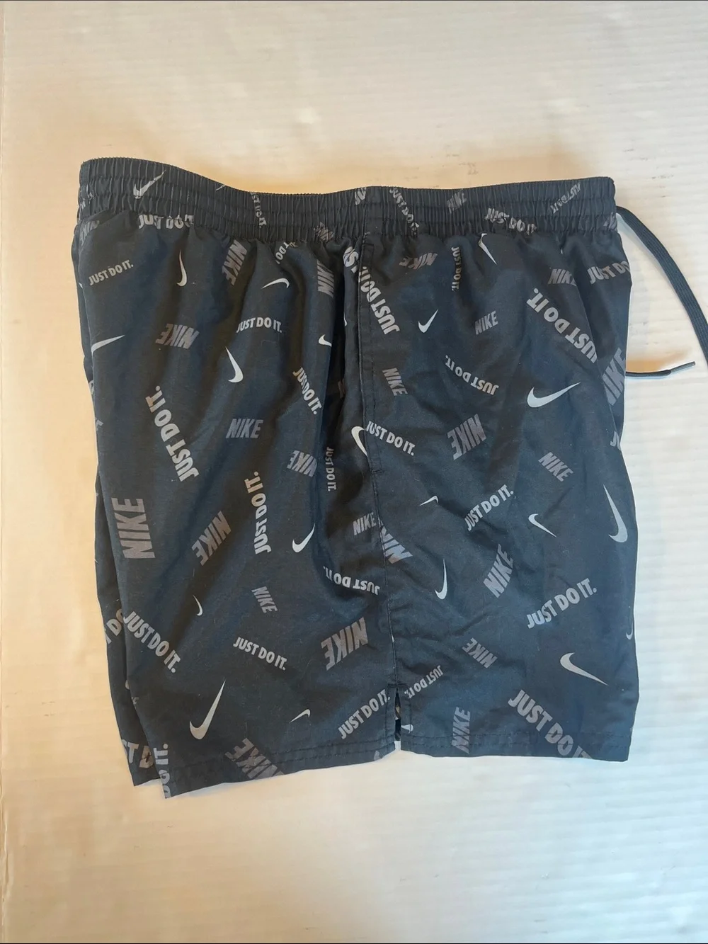 Nike Men’s Black Athletic Logo Print Shorts